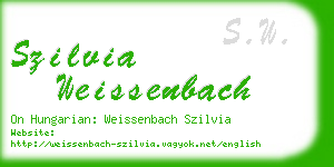 szilvia weissenbach business card